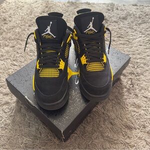 Jordan | air Jordan 4 “thunder”  Black and Yellow Sneakers size 9.5